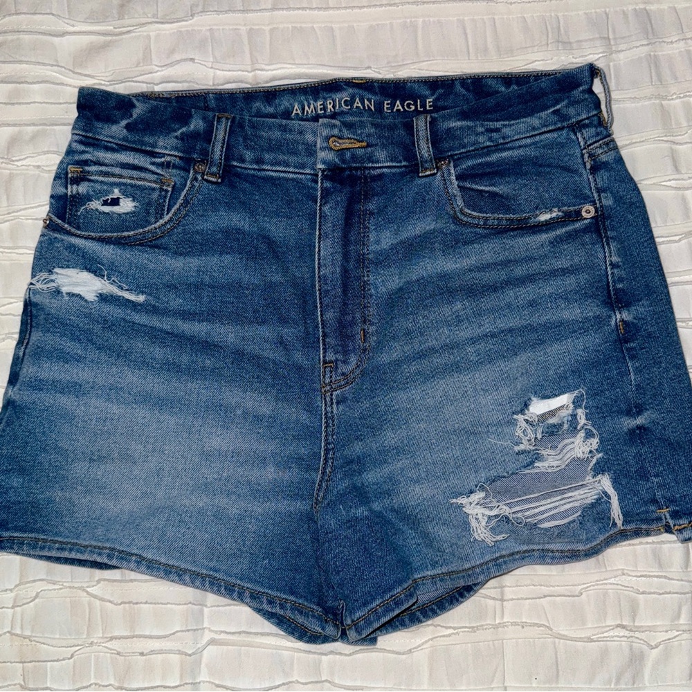 AE Stretch Curvy Denim Mom Shorts